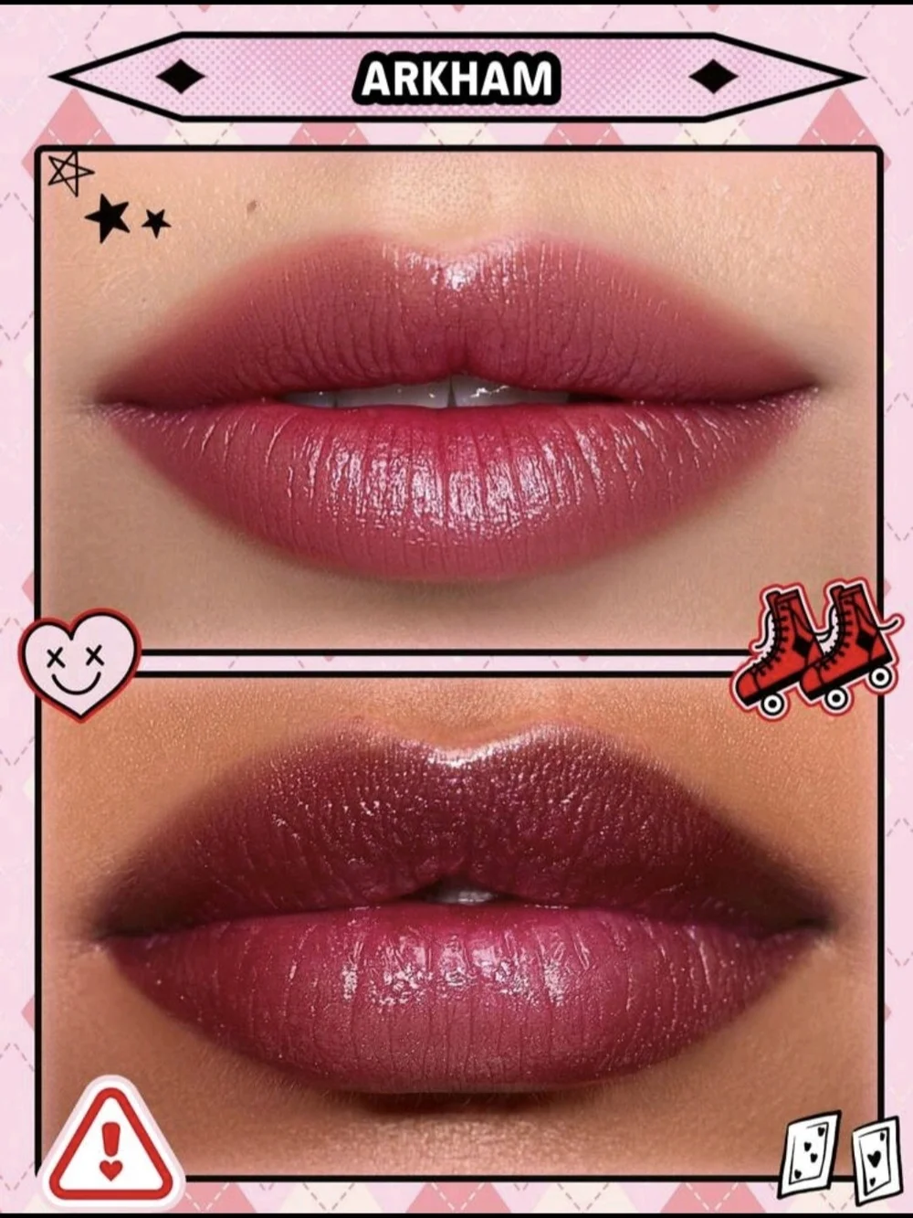 Harley Quinn Arkham Shimmer Lipstick - Deep Pink